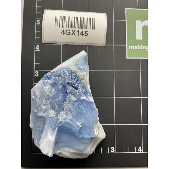 Cobalt Milk Glass Art Glass Cullet Layered Glowing Manganese Slag Glass #4GX145 - Picture 7 of 7